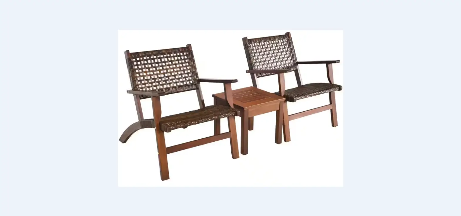 Honey Joy Topb006511 3 Pieces Wood Outdoor Eucalyptus Bistro Set Instruction Manual