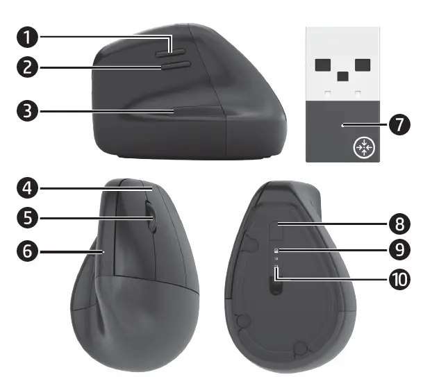 hp 920 Ergonomic Wireless Mouse 1
