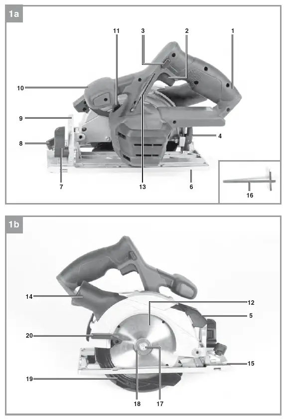 Einhell-TE-CS 18-Cordless-Handheld-Circular-saw-fig-1