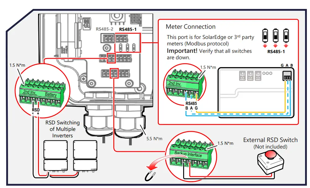Connecting to Meter and External RSD Switch