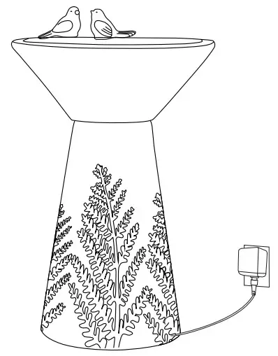 glitzhome 2007300051 Outdoor Fountain with LED Lights and Pump - fig 14