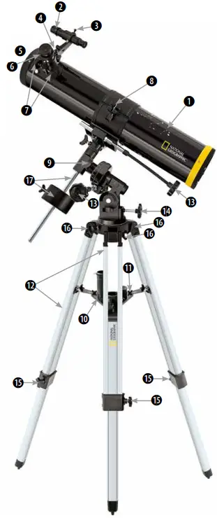 NATIONAL GEOGRAPHIC 9454103 76,700 EQ Reflector Telescope-FIG2