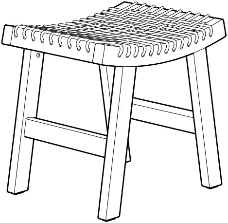 IKEA STACKHOLMEN Stool Outdoor Light Brown Stained A0