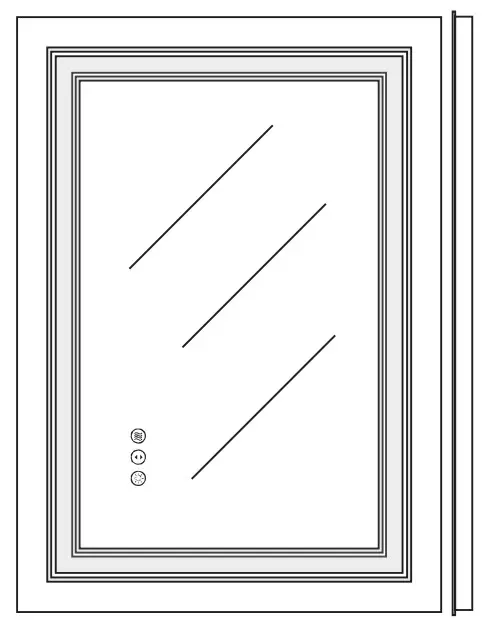 KRISTALLUM DP382 Mbolyeer Front and Backlit LED Bathroom Mirror - Check Functions