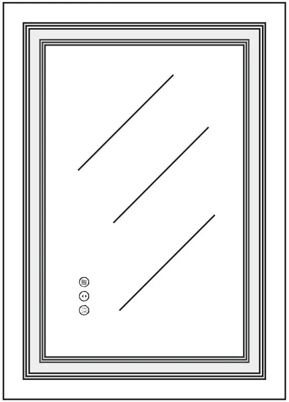 KRISTALLUM DP382 Mbolyeer Front and Backlit LED Bathroom Mirror