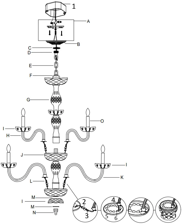 CRYSTORAMA 1137-PB-CL-MWP 26 Inch Crystal Chandelier A2
