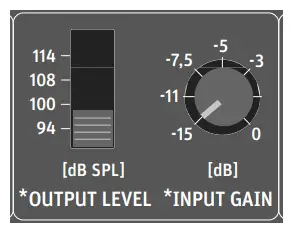 Adjusting the acoustical level