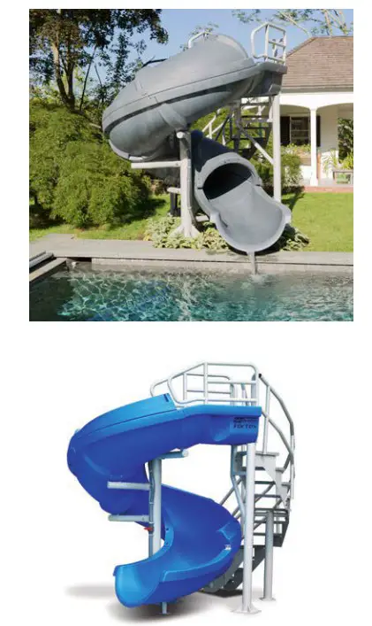 S R Smith GRS10-CR-55-C Garden Ride Pre Configured Custom Slides - DECK MOUNTED POOL SLIDE