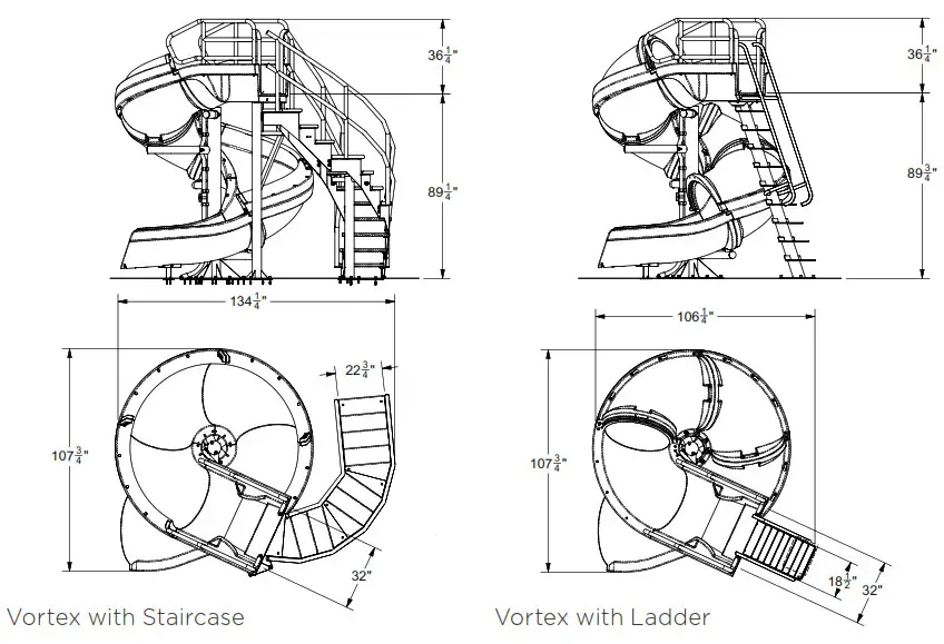S R Smith GRS10-CR-55-C Garden Ride Pre Configured Custom Slides - Rules Sign