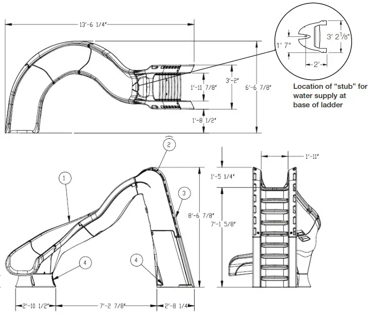 S R Smith GRS10-CR-55-C Garden Ride Pre Configured Custom Slides - Sandstone slidescc