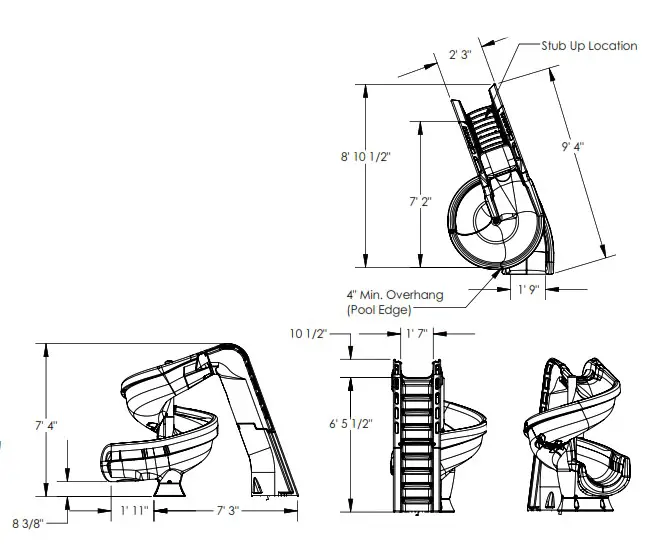 S R Smith GRS10-CR-55-C Garden Ride Pre Configured Custom Slides - Sandstone