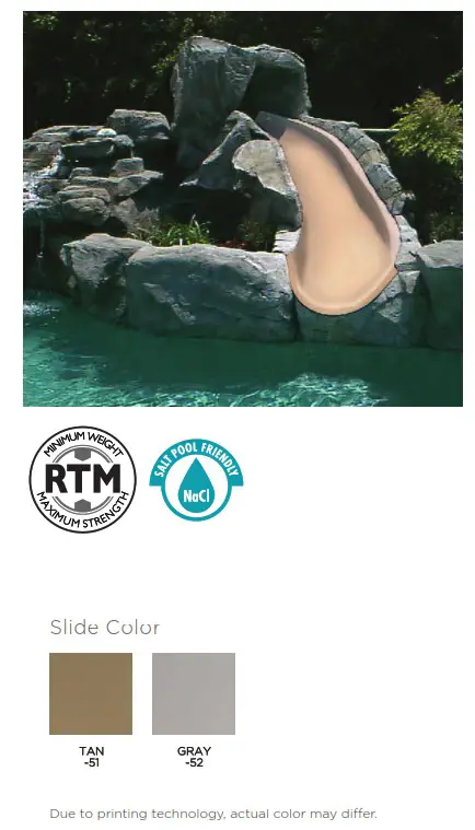 S R Smith GRS10-CR-55-C Garden Ride Pre Configured Custom Slides - cascades