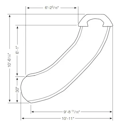 S R Smith GRS10-CR-55-C Garden Ride Pre Configured Custom Slides - casccades