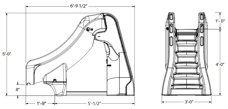 S R Smith GRS10-CR-55-C Garden Ride Pre Configured Custom Slides - swimming