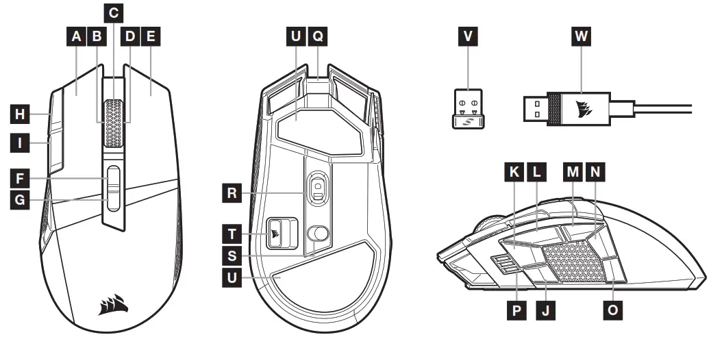 CORSAIR BALLISTA Wireless MOBA MMO Gaming Mouse - CORSAIR BALLISTA Wireless MOBA MMO Gaming Mouse