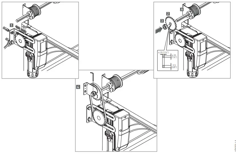 Ditec NRG100TXE Industrial Sectional Door Automations - chain
