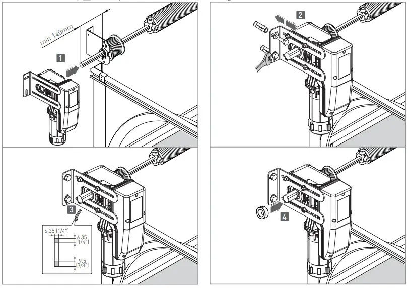 Ditec NRG100TXE Industrial Sectional Door Automations - installation 2