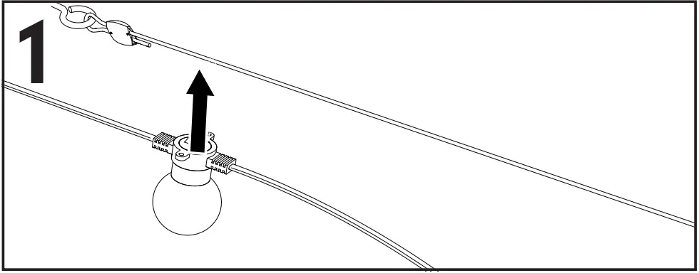 tivoli Litesphere 2.0 Low Voltage LED String Lights - Catenary Cable Suspension 1