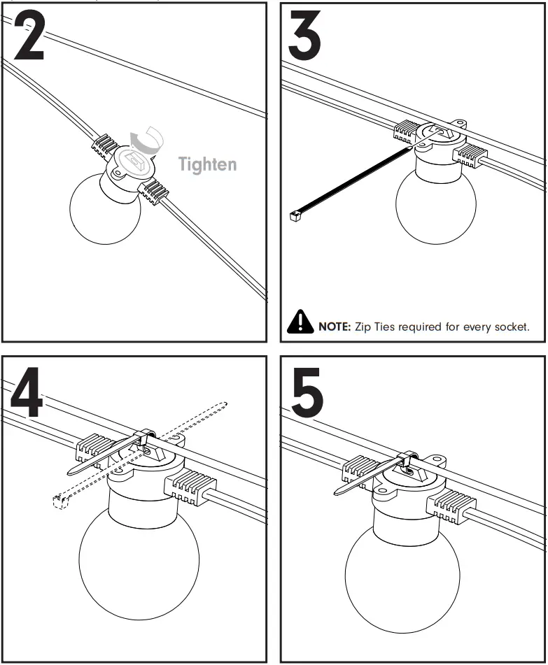 tivoli Litesphere 2.0 Low Voltage LED String Lights - Catenary Cable Suspension 2