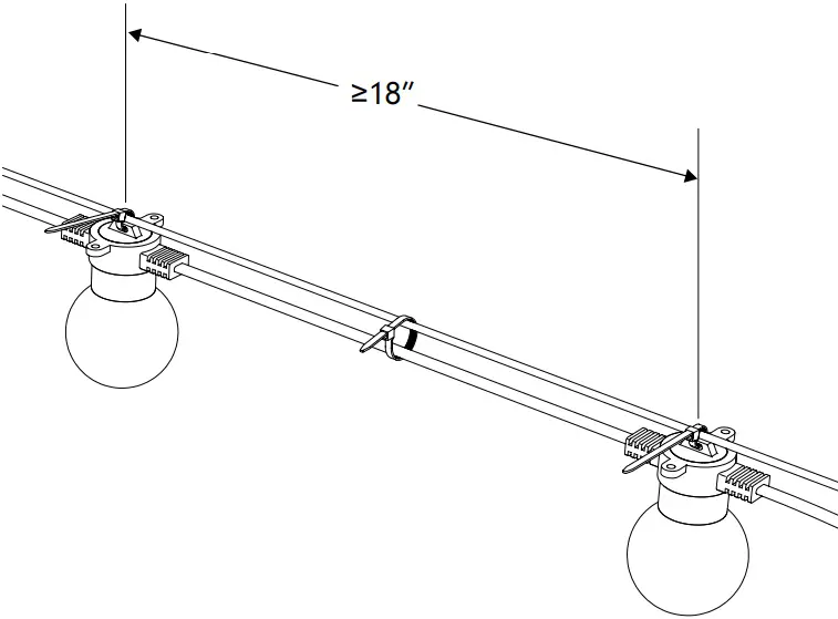 tivoli Litesphere 2.0 Low Voltage LED String Lights - Catenary Cable Suspension