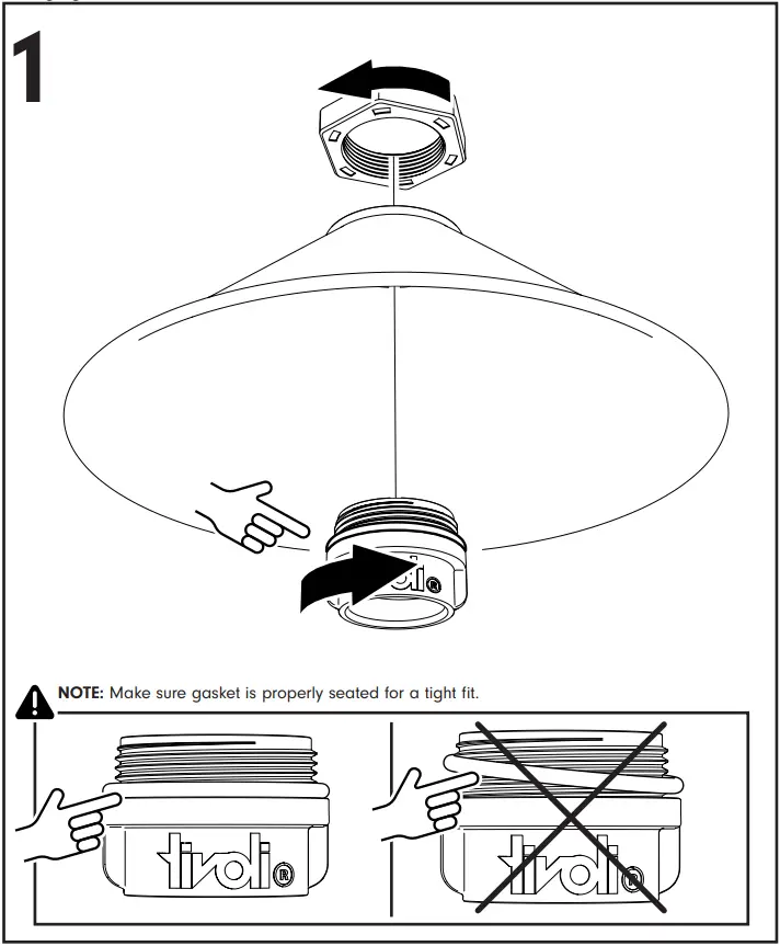 tivoli Litesphere 2.0 Low Voltage LED String Lights - Shade Assembly