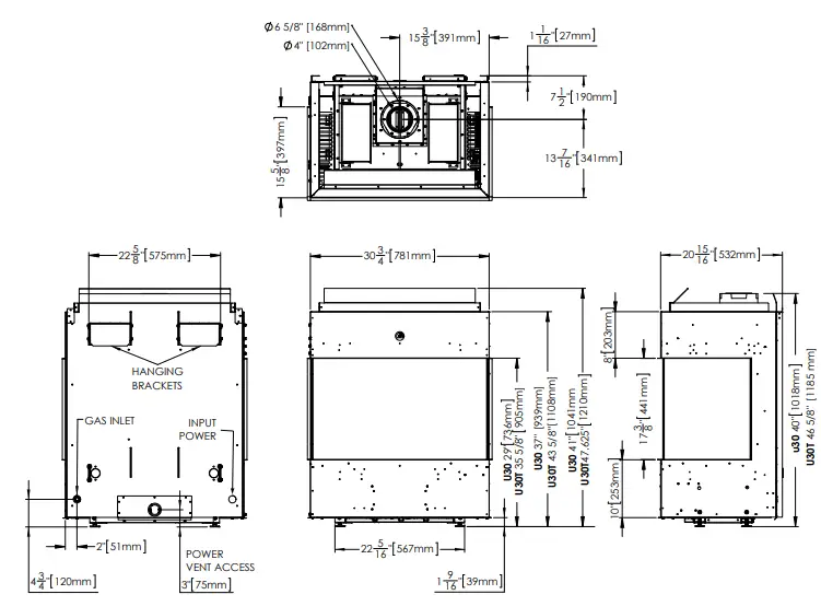 URBANA-LUXURY-FIREPLACES-U30T-Urbana-Tall-Series-Fireplaces-FIG-1