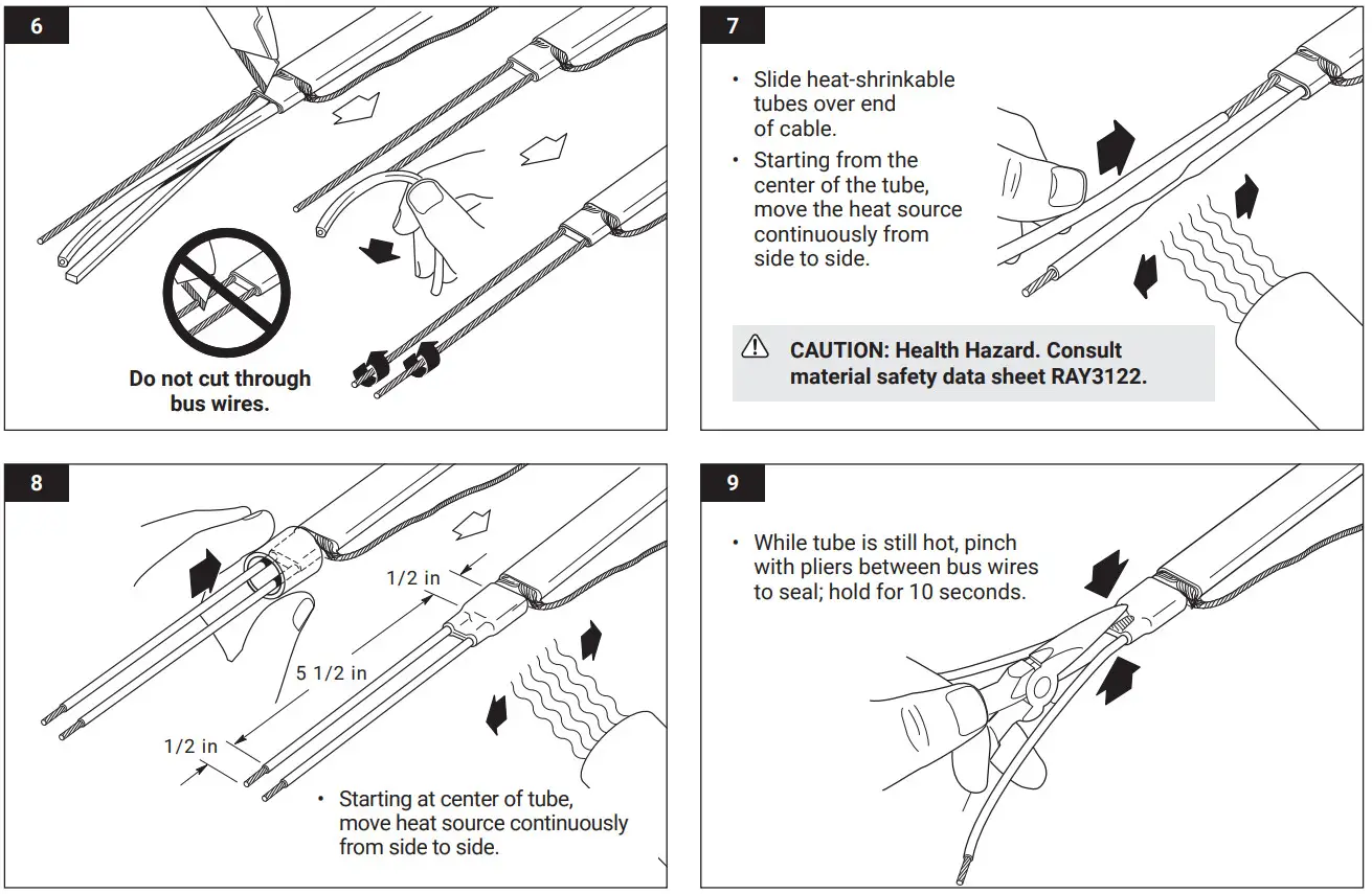 nVent RAYCHEM FTC-P Power Connection and End Seal Kit - INSTALLATION 3