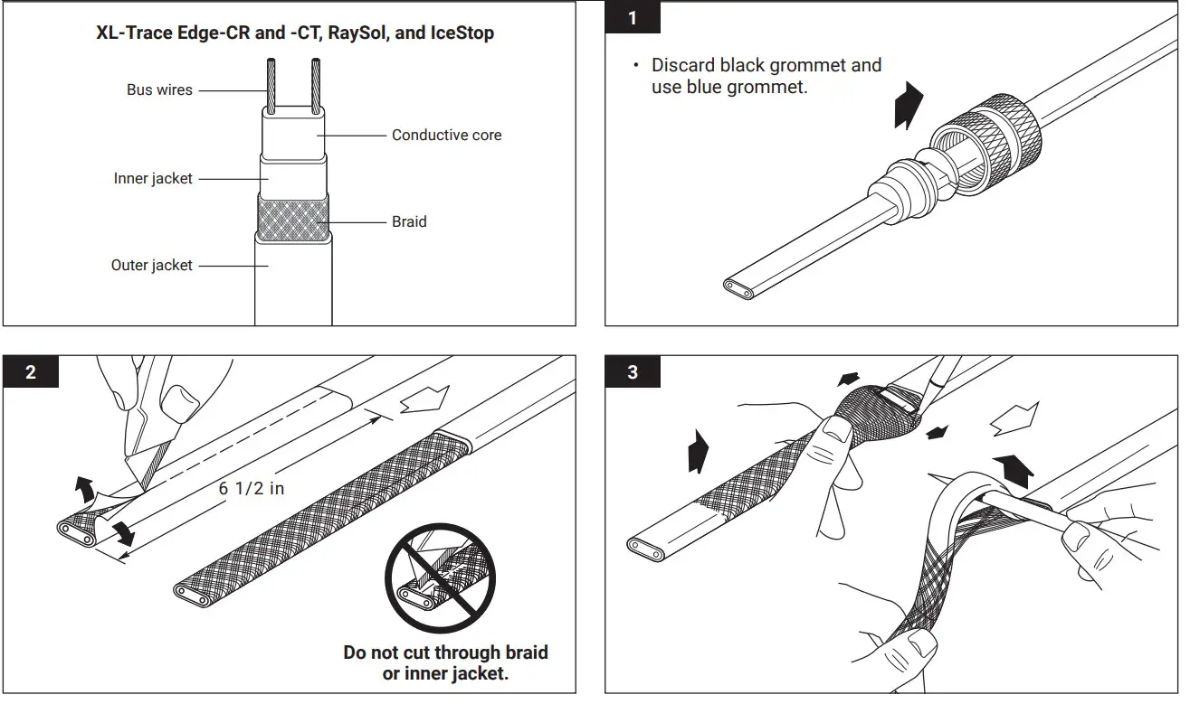 nVent RAYCHEM FTC-P Power Connection and End Seal Kit - INSTALLATION