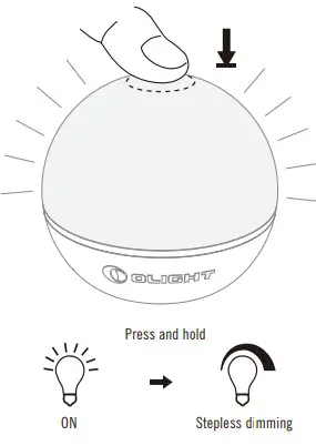 OLIGHT Obulb Plus Touch Night Light Smart Multicolor Orb Light - Figure 6