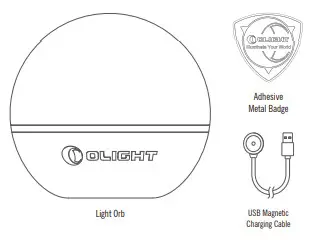 OLIGHT Obulb Plus Touch Night Light Smart Multicolor Orb Light - N THE BOX