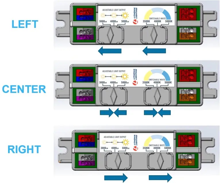 AcuityBrands 912-00079-002 CSS LED Strip Light - Switch Positions