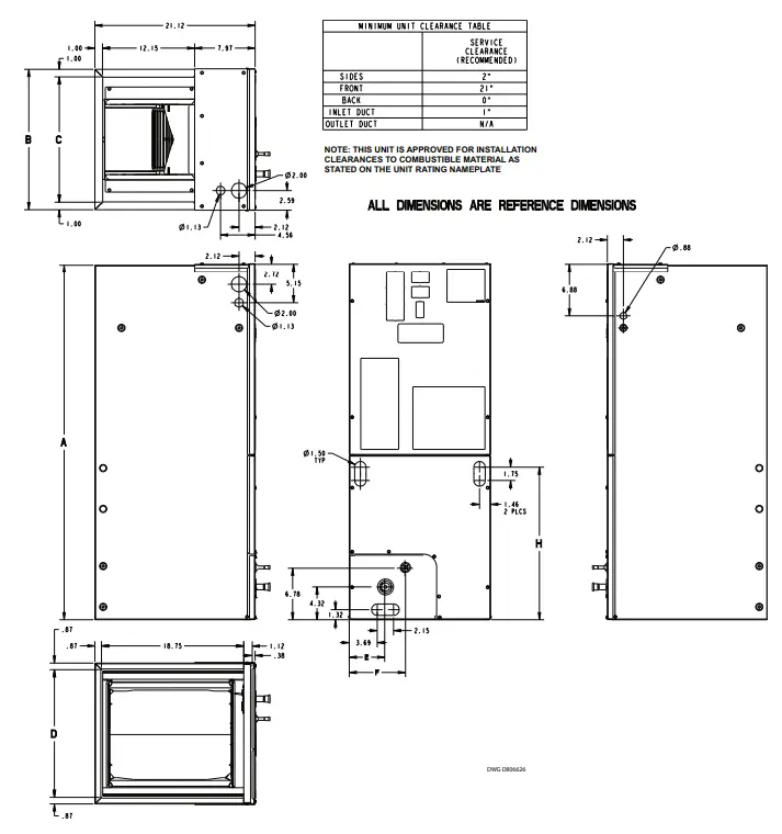 TRANE TEM6B0C60H51SA Convertible Air Handlers - fig9