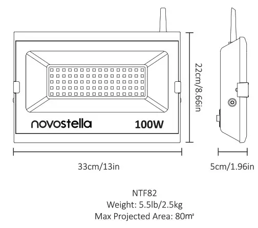 novostella NTF81 Smart Flood Light - fig 3