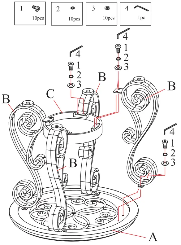 Aoibox Kahomvis Unbranded Tatahance SNMX2994 25.5 Inch Dark Brown Small Round Glass End Table - Assembly 1