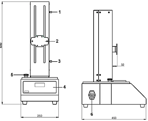 PCE Instruments PCE-VTS 50, PCE-HTS 50 Force Test Stand-fig2