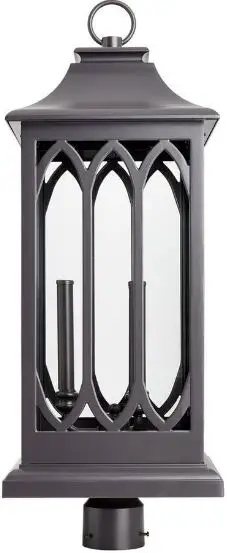 SIGNATURE HARDWARE 440649 Foxfield Outdoor Post Lantern-fig1