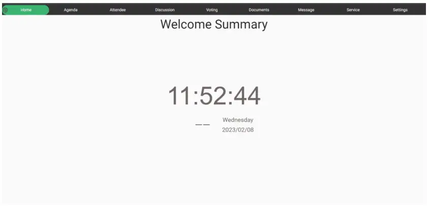 VISSONIC VIS-PMU-T Desktop Paperless System - Home screen of the client