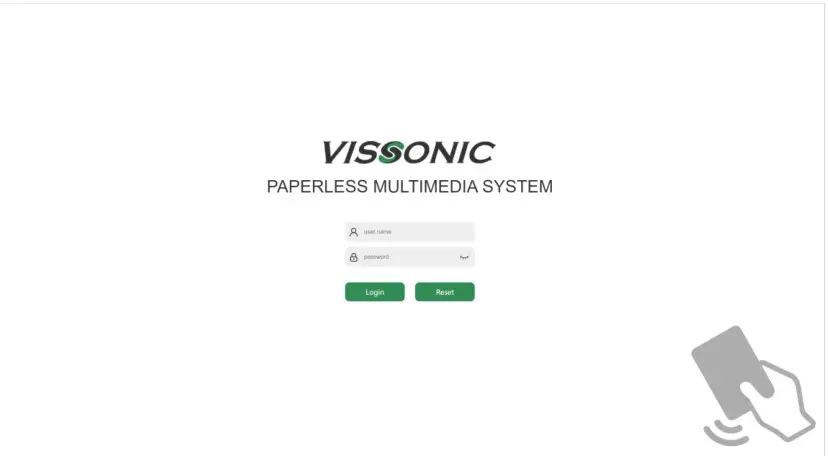 VISSONIC VIS-PMU-T Desktop Paperless System - Logging in to the client