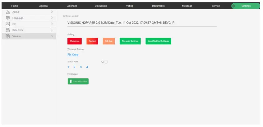 VISSONIC VIS-PMU-T Desktop Paperless System - Updating the client