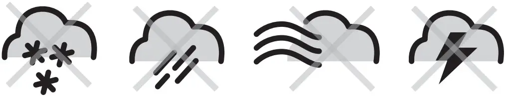 DO NOT FLY YOUR STARRIDERS™ IN FOUL WEATHER