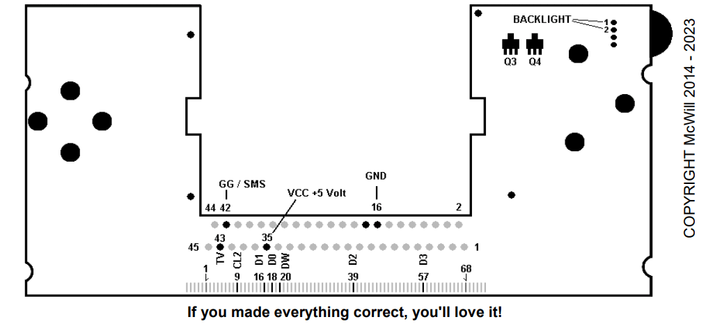 SEGA Game Gear LCD Replacement MOD - jumper