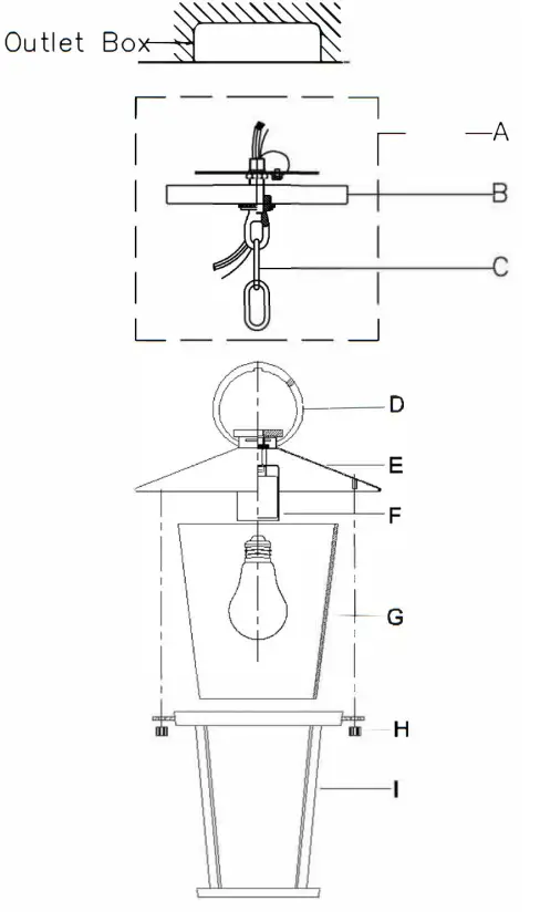 CRYSTORAMA AND-9203-CL-MK Andover One Light Outdoor Chandelier - fig 1