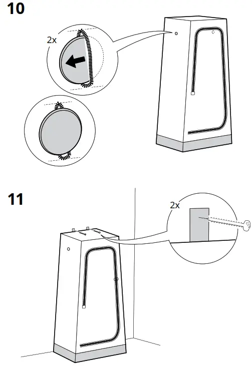 IKEA VUKU 74x51x149 cm White Wardrobe - Figure10