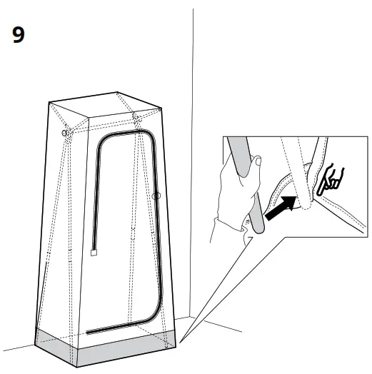 IKEA VUKU 74x51x149 cm White Wardrobe - Figure9