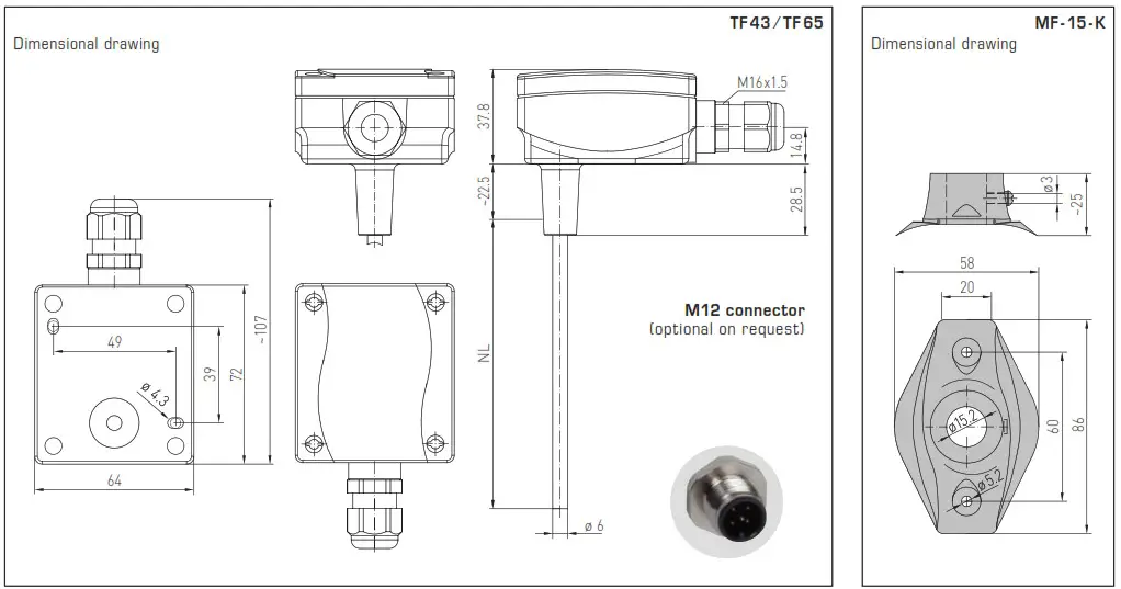S S REGELTECHNIK TF43 Immersion Temperature Sensor - overview 1