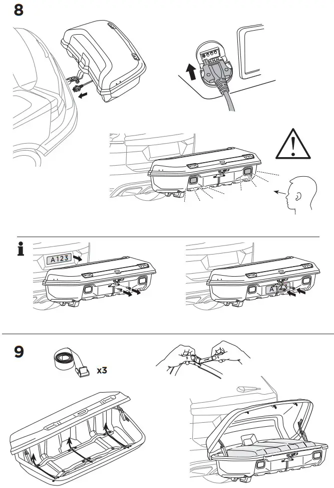 THULE 906501 Arcos Hitch Mount Cargo Box and Platform - fig 8