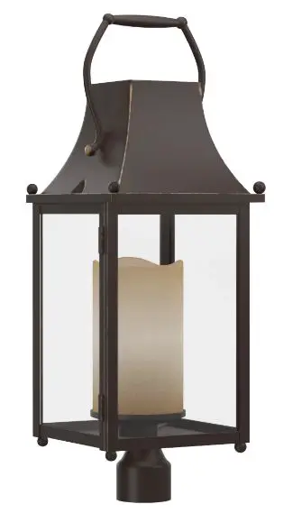 SIGNATURE HARDWARE-434145-Whitby-Outdoor-Post-Lantern-Light