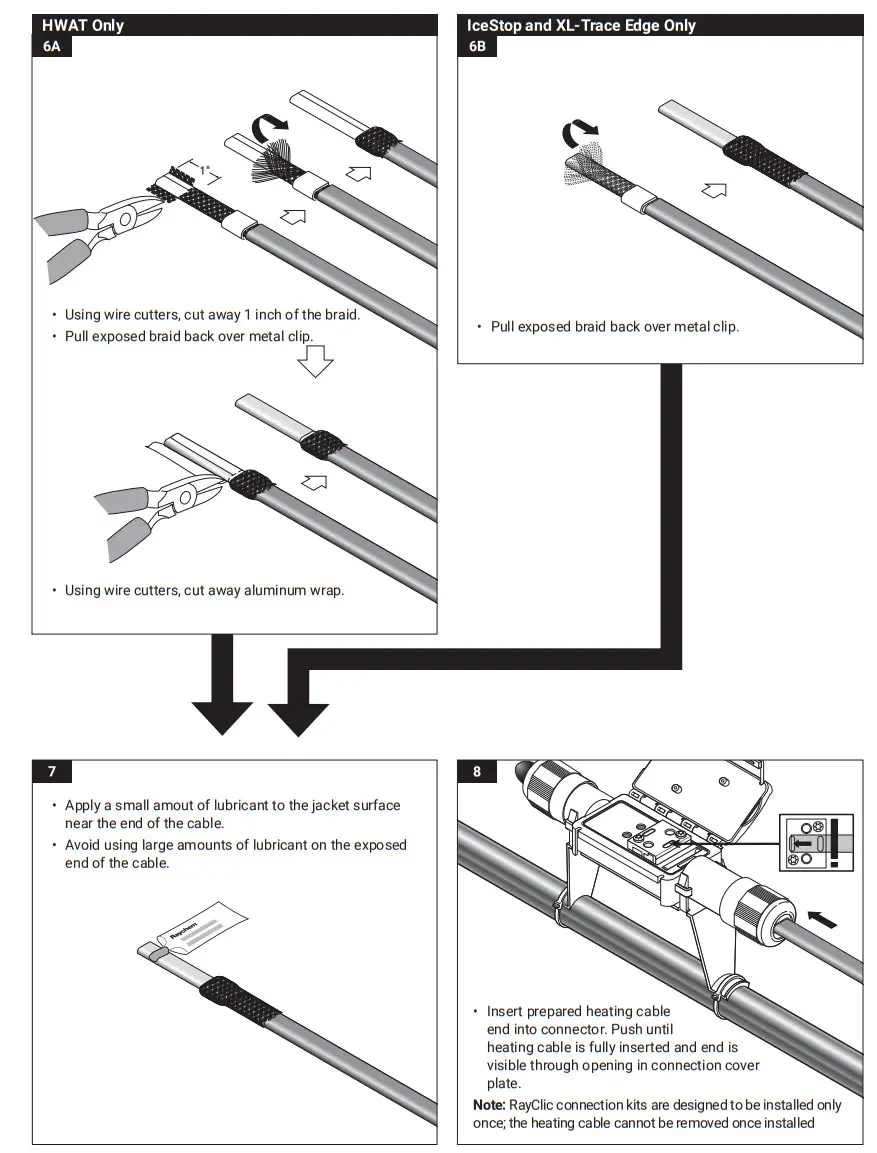 nVent RAYCHEM RayClic-LE Lighted End Seal Kit - Installation 2