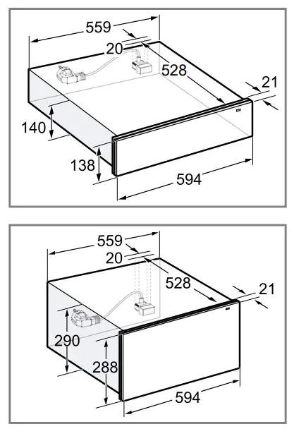 SIEMENS BI710 1 1 Warming Drawer - Control panel 2