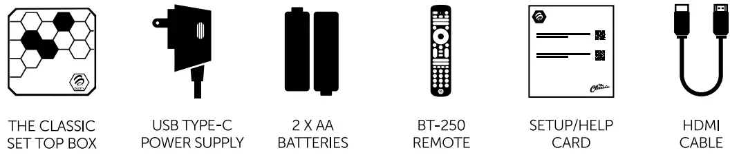 BuzzTV BT 250 Remote - Package Contents